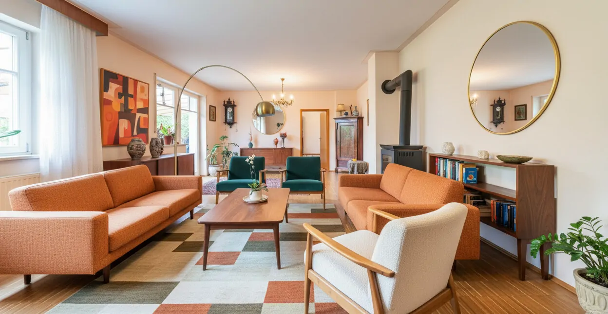 Wohnzimmer mit alternativer Möblierung