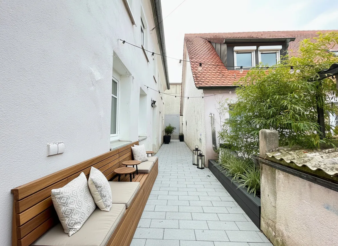 Eingangsbereich mit Modernisierungsbeispiel