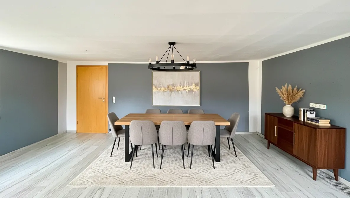 OG Esszimmer mit Modernisierungsbeispiel