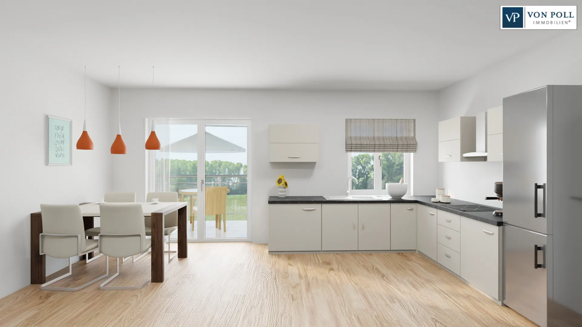 Ansicht Wohnen / Essen / Kochen