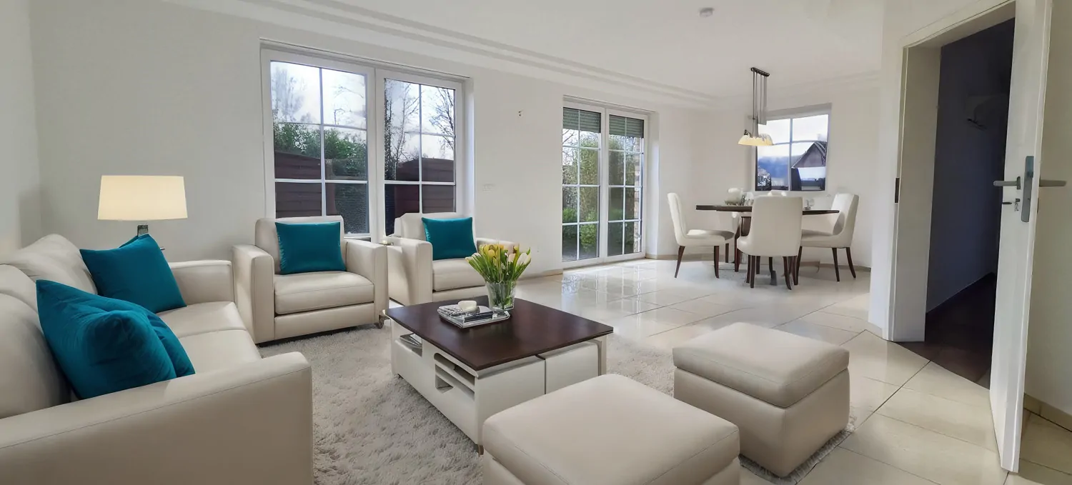 Wohnzimmer KI-Homestaging