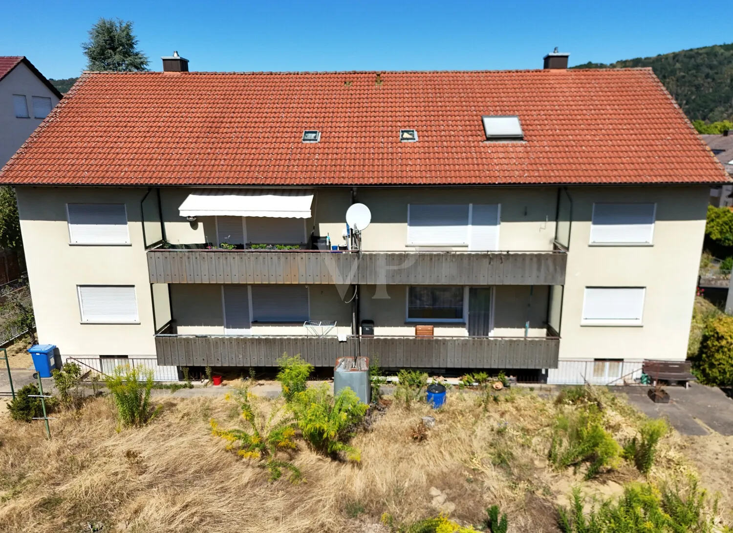 Rückansicht mit Garten