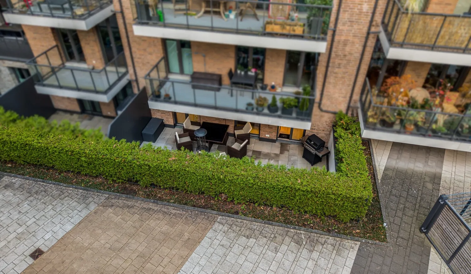 Vogelperspektive Terrasse