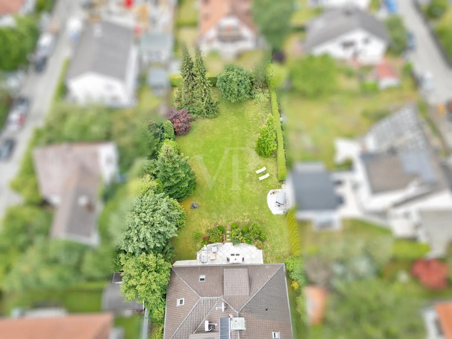 Drohnenaufnahme Garten