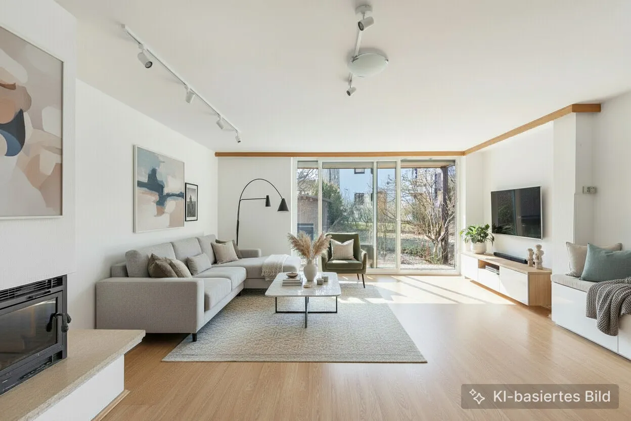 Wohnzimmer - KI Homestaging