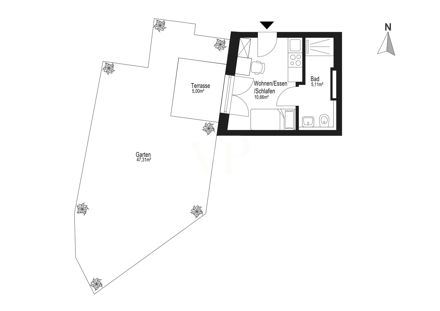 Apartment 5. Erdgeschoss