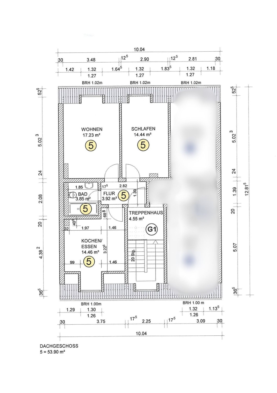 3 Zimmer-Dachgeschosswohnung 
als Kapitalanlage in der City