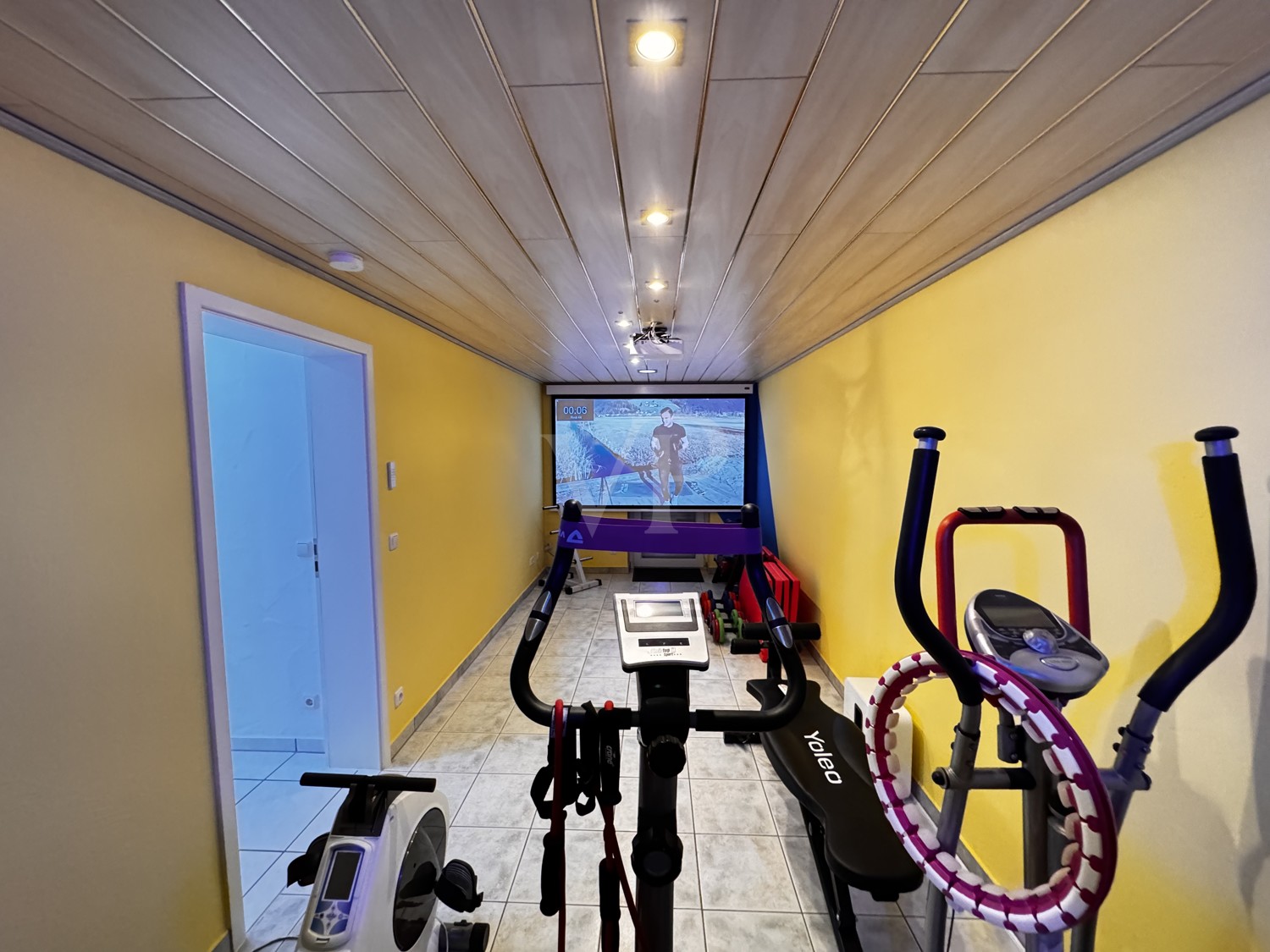 Fitnessraum mit Kino