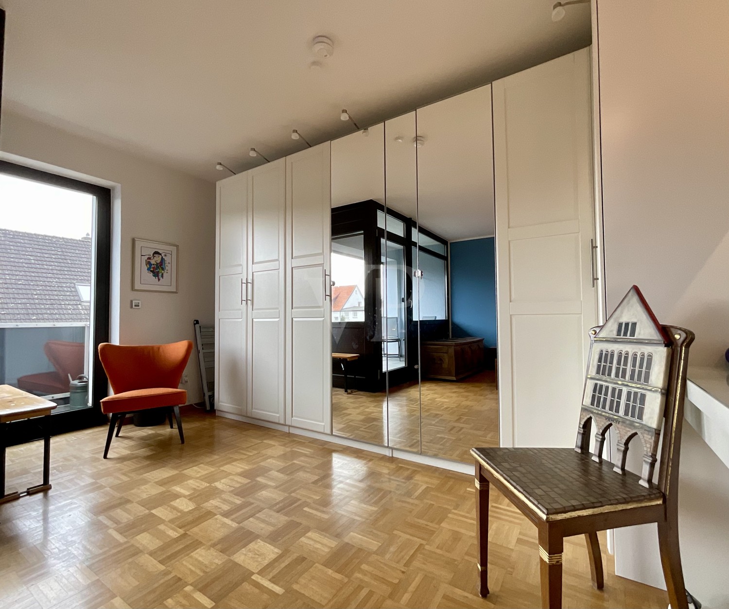 Schlafzimmer mit Balkon