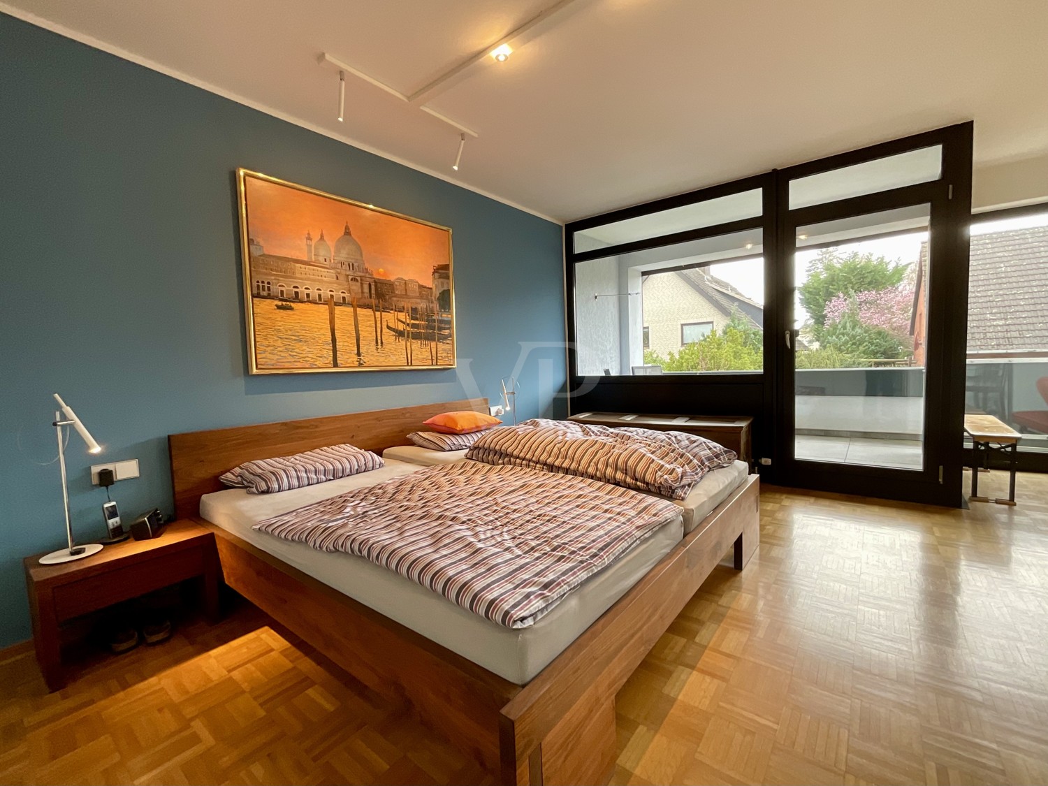 Schlafzimmer mit Balkon
