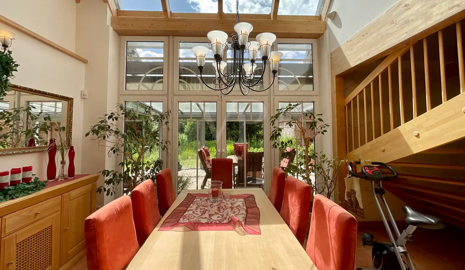 Essbereich mit Glasdach