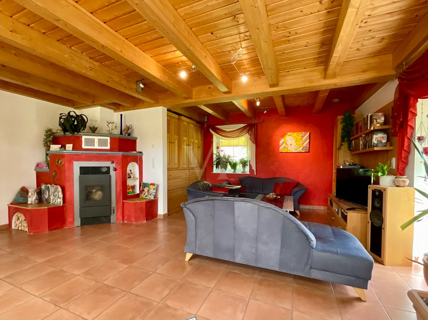 Wohnbereich mit Pelletofen