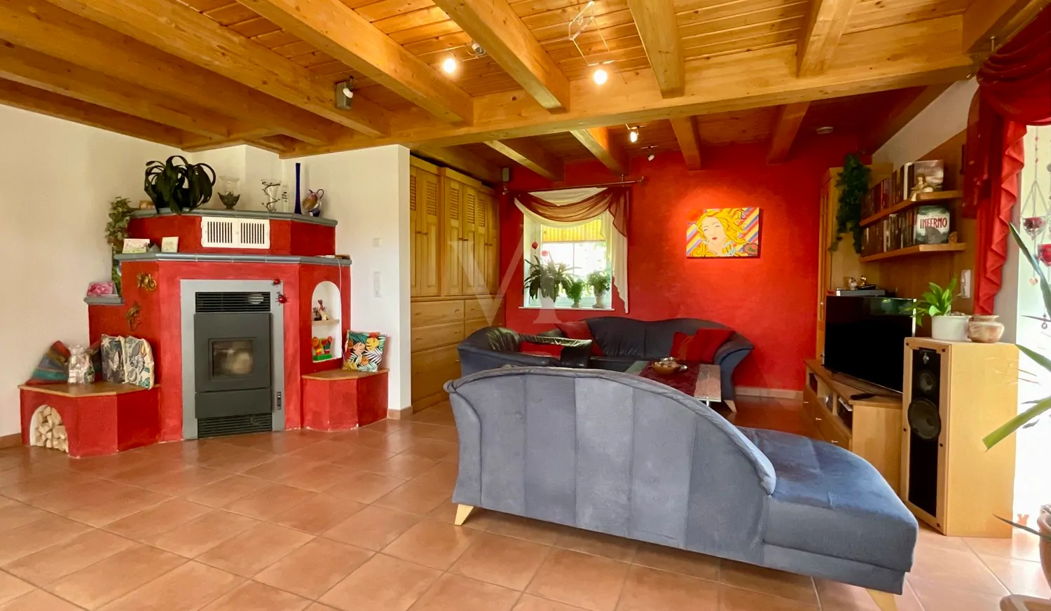 Wohnbereich mit Pelletofen