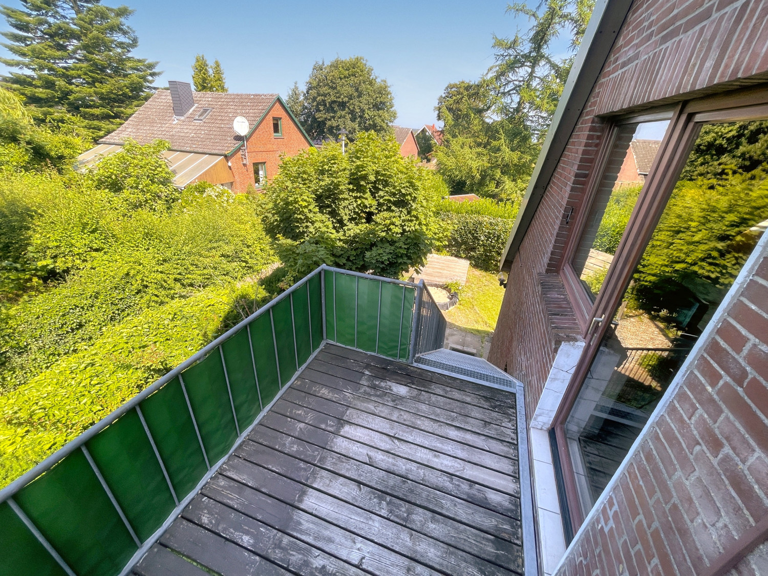 Balkon mit Treppe