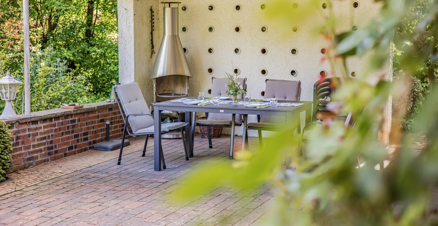 überdachte Sitzecke