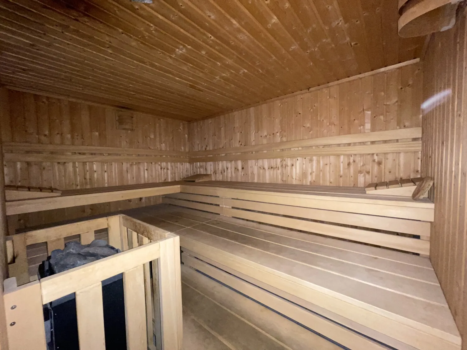 Blick in die Sauna
