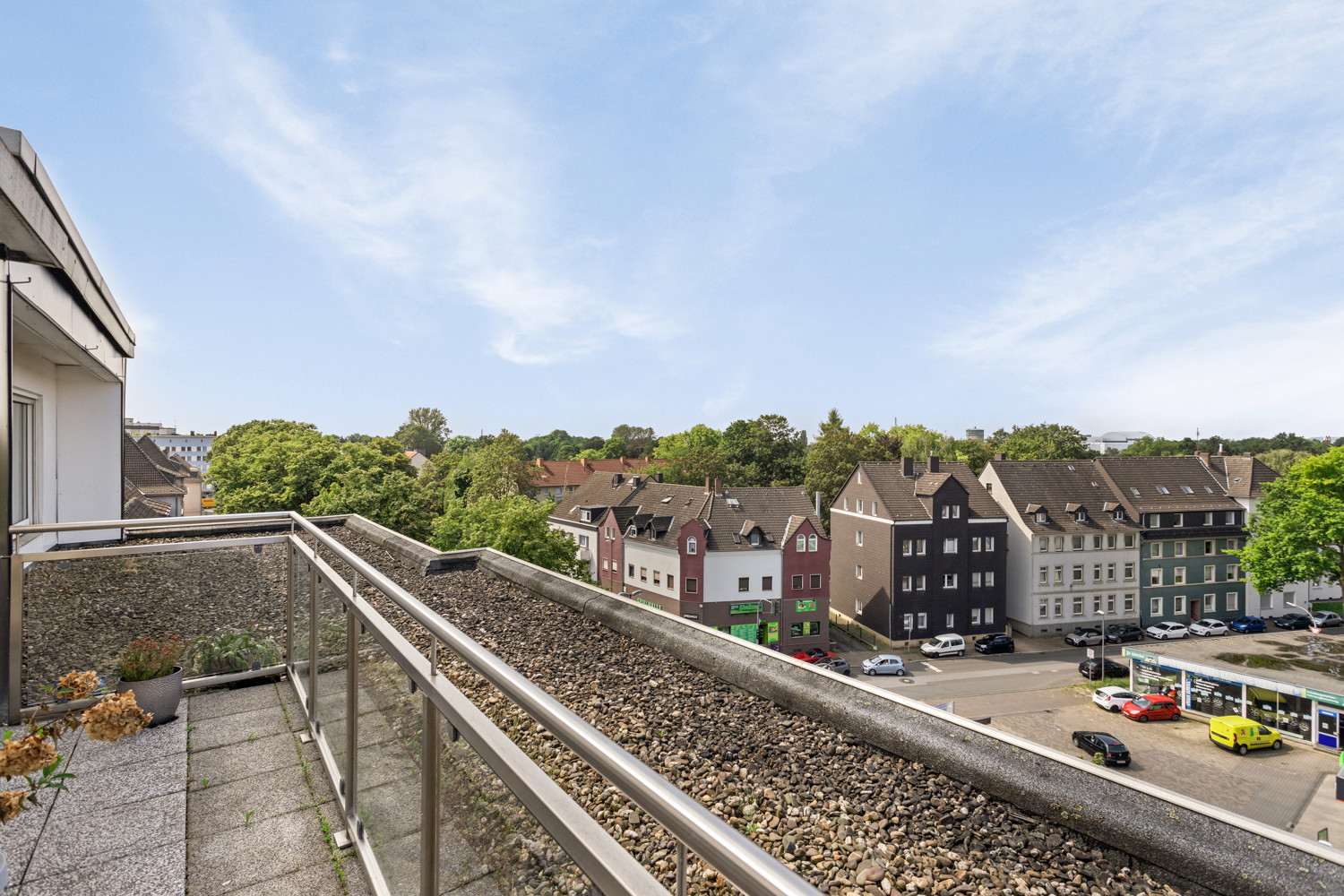 Blick von der Dachterrasse