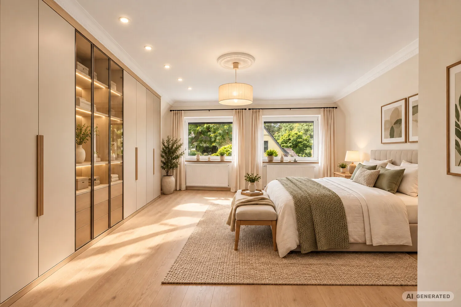 Schlafzimmer Esszimmer - KI-generiert