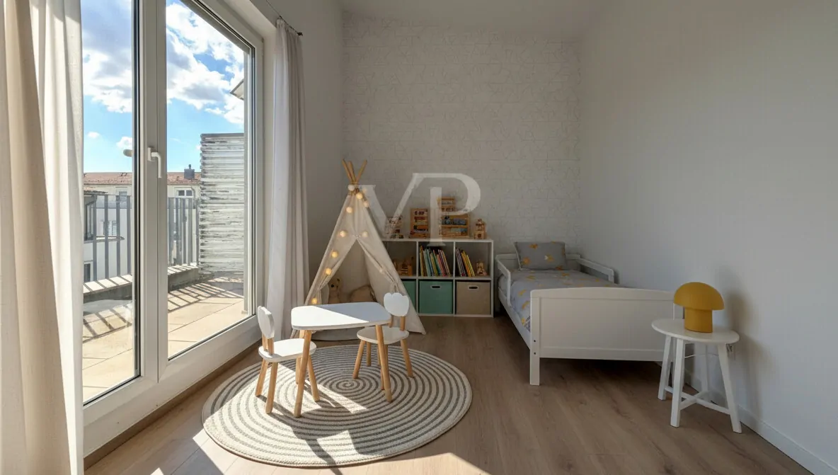 Kinderzimmer DG (digitales Staging)