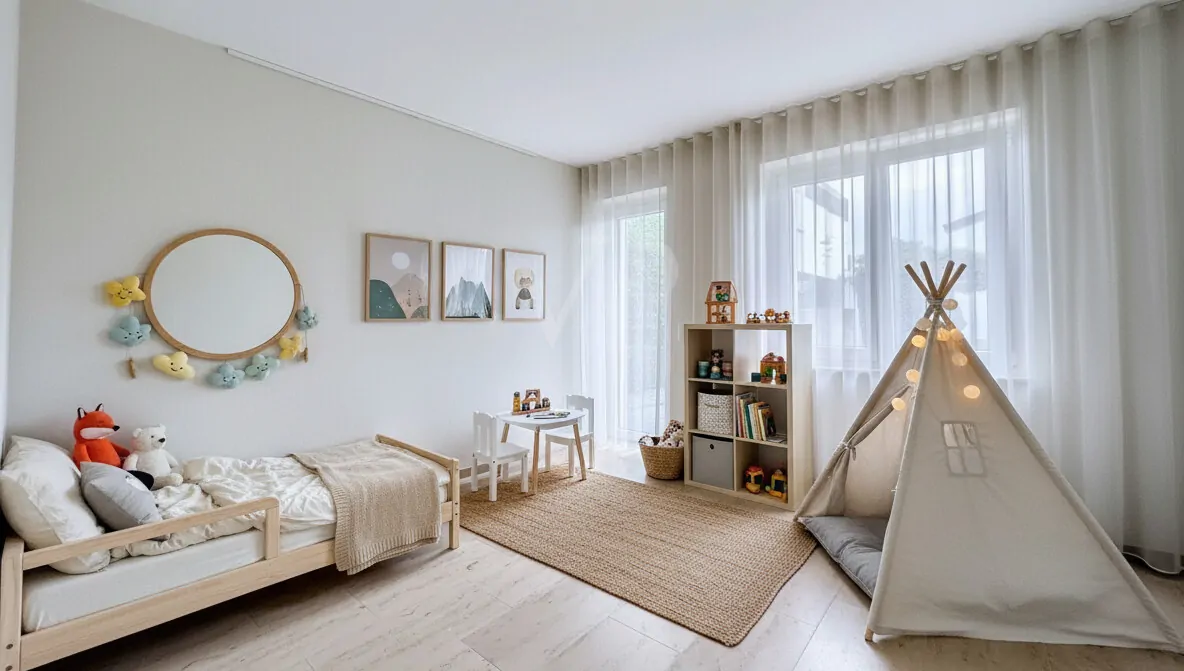 Kinder-/Arbeitszimmer OG (digitales Staging)