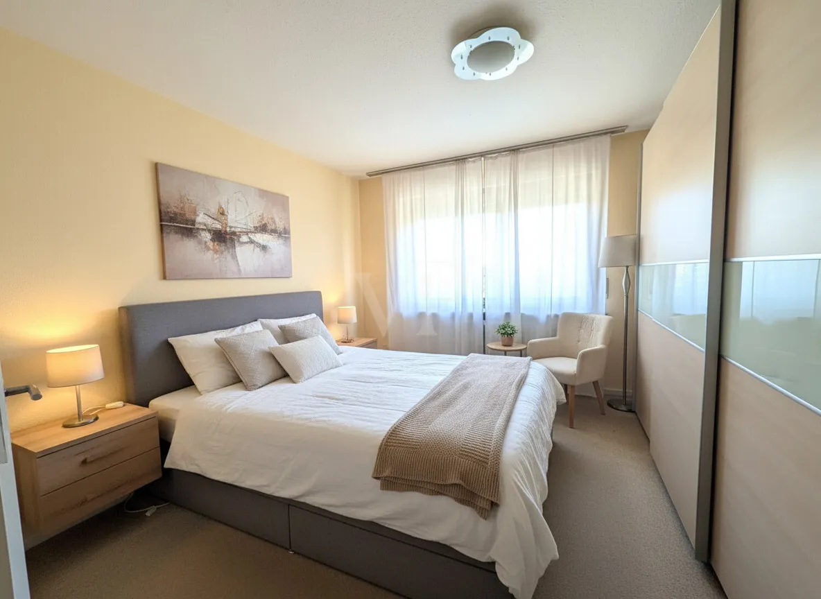 Schlafzimmer (digitales Staging)