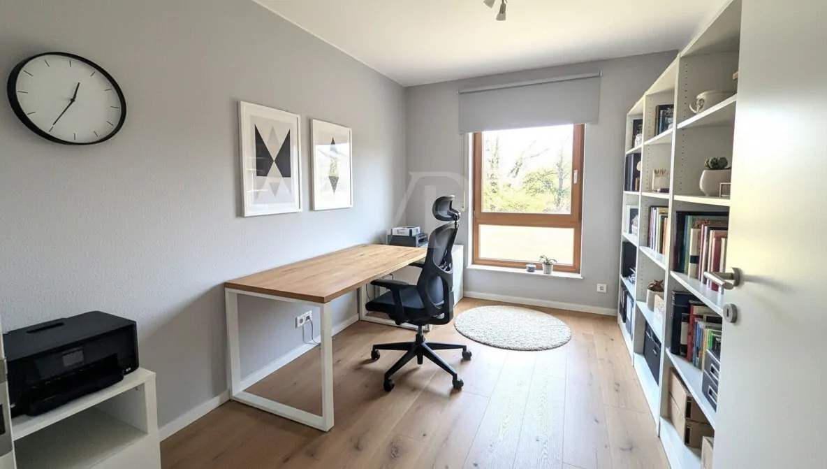 Arbeitszimmer (digitales Staging)