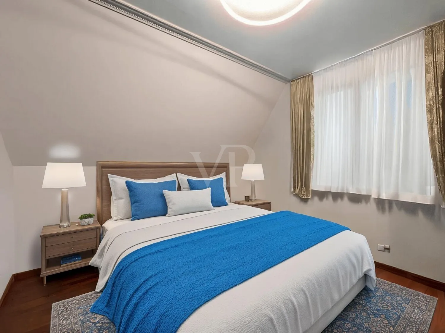 Schlafzimmer (digital möbliert)