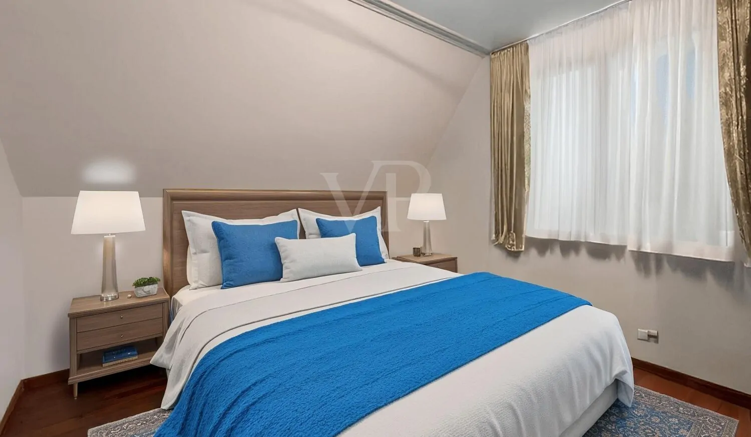 Schlafzimmer (digital möbliert)