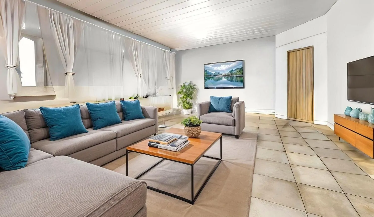 Wohnzimmer (digital möbliert)