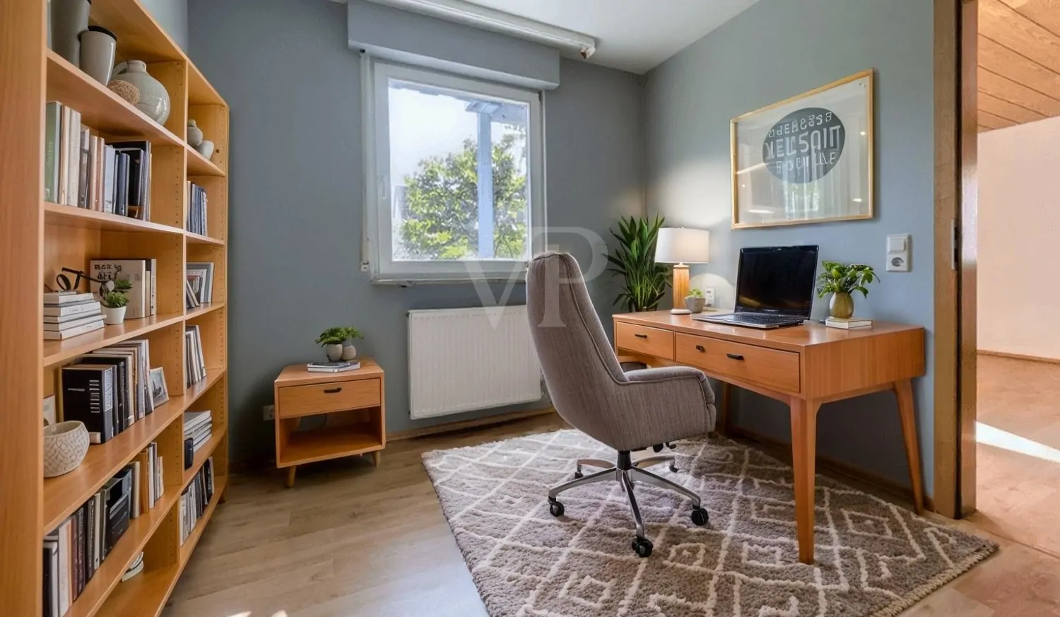 Arbeitszimmer (digitales Staging)