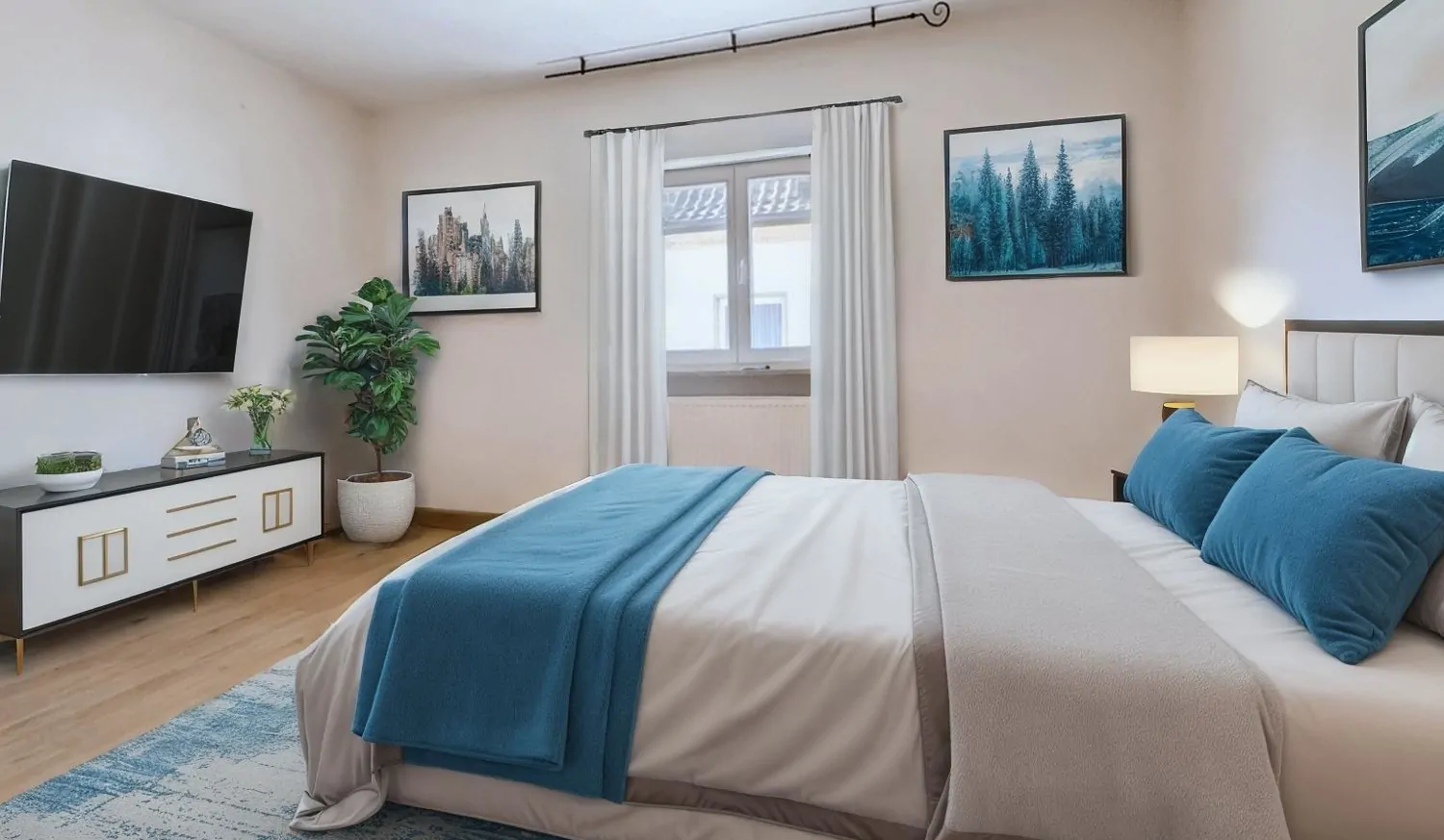 Schlafzimmer (digitales Staging)