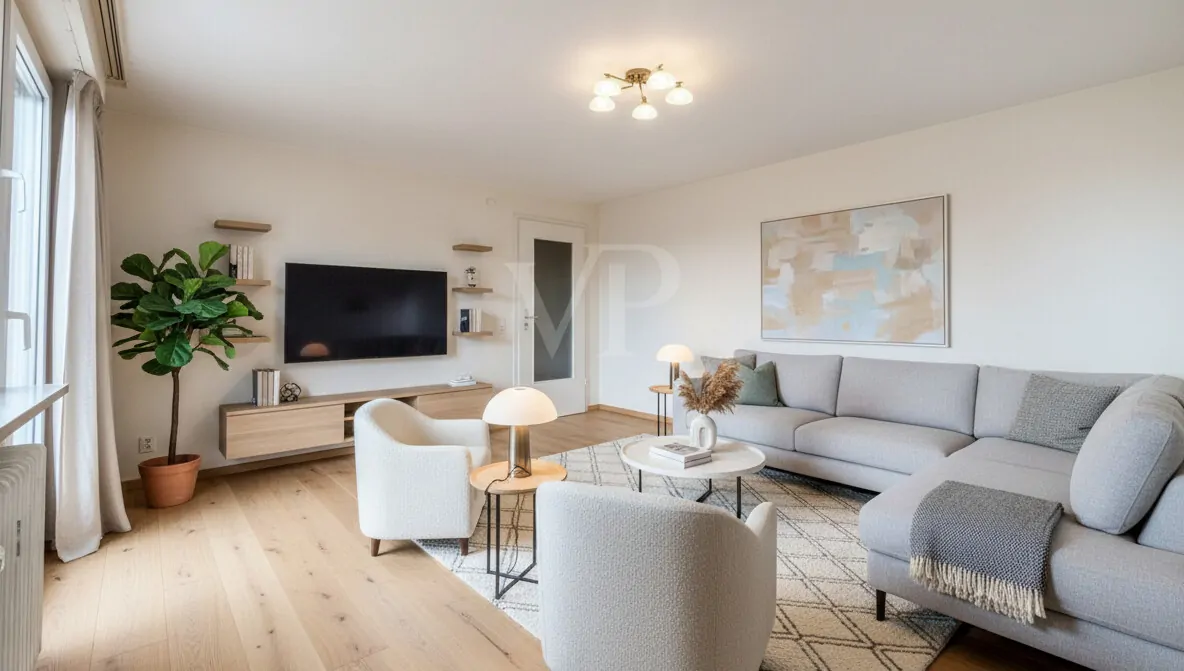 Wohnzimmer (digitales Staging)