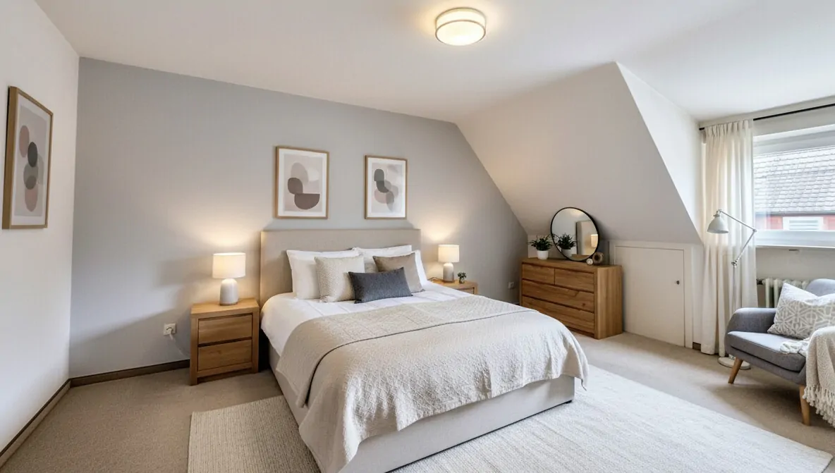 Schlafzimmer (digitales Staging)