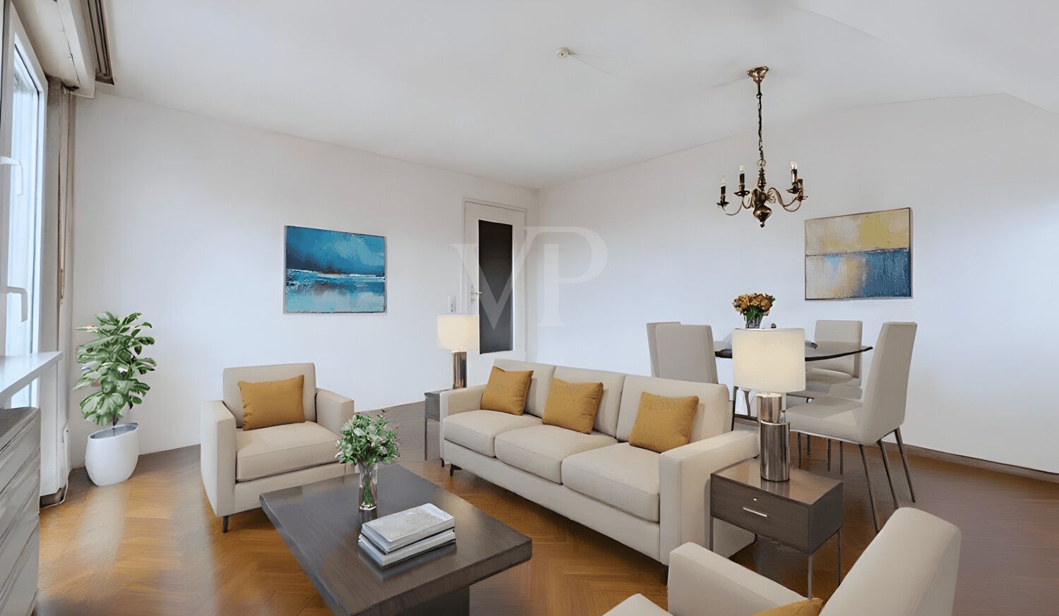 Wohnzimmer (digitales Staging)