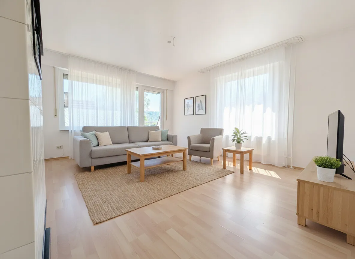 Wohnzimmer OG (digitales Staging)