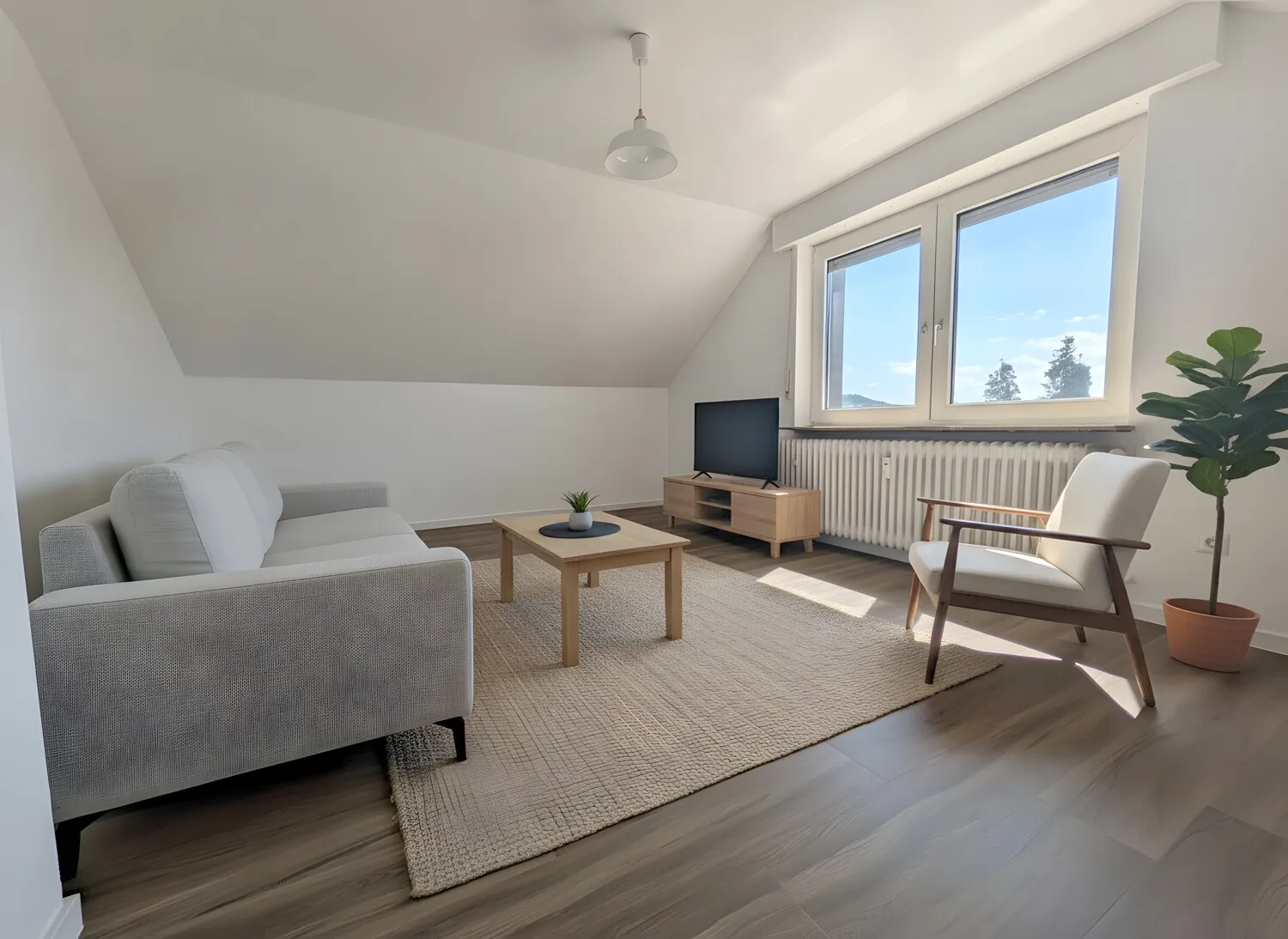Wohnzimmer DG (digitales Staging)