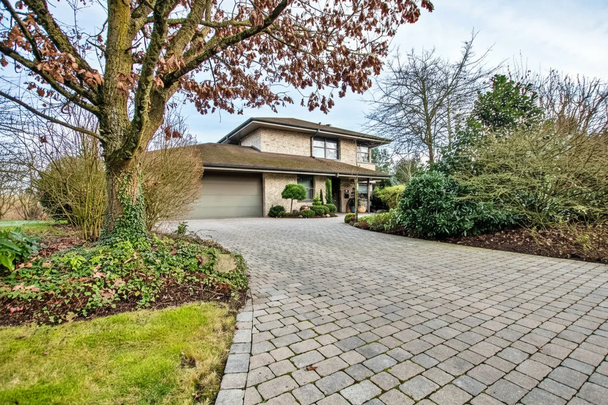 Ansicht über die Auffahrt