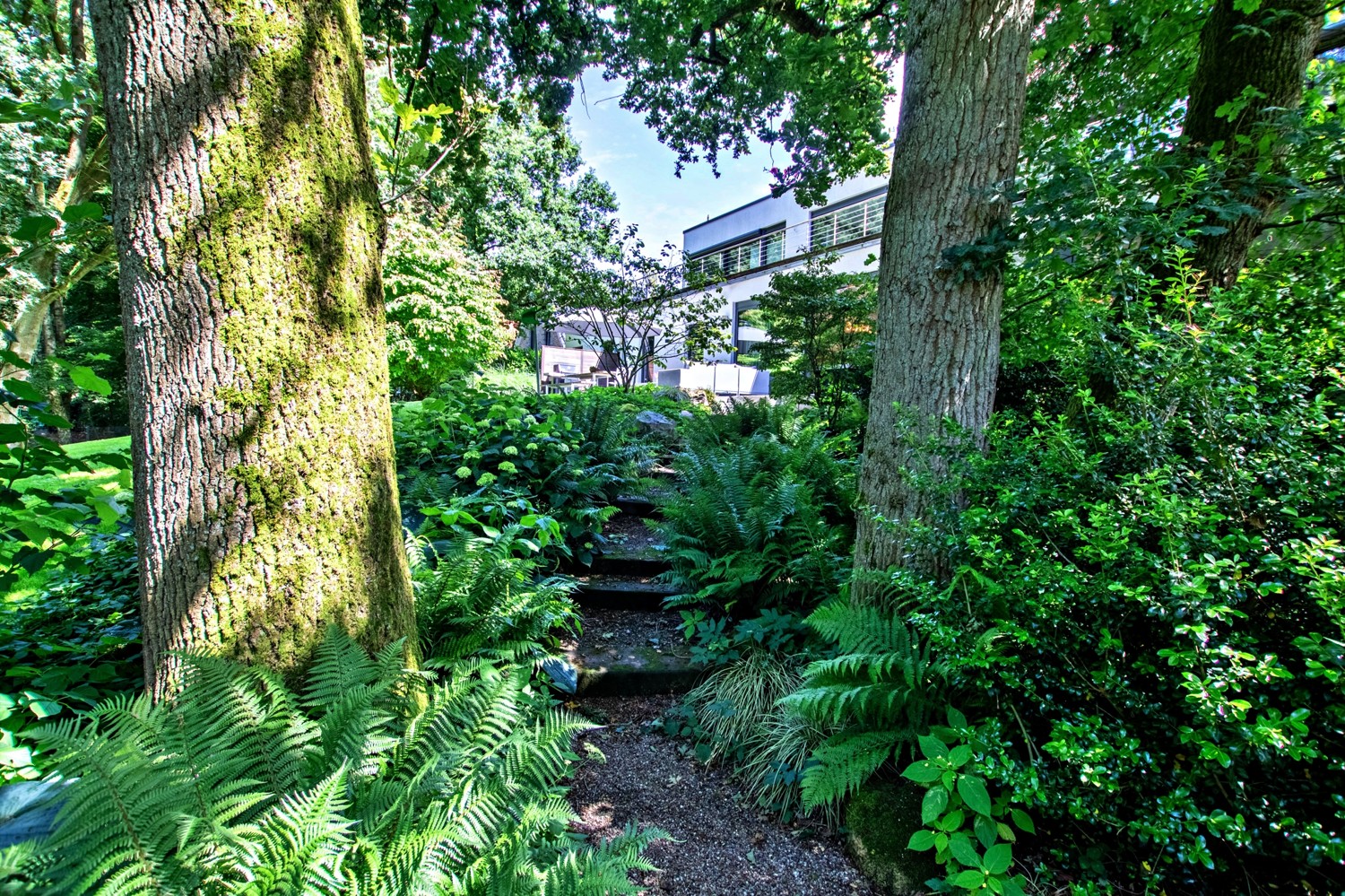 Angelegte Wege im Garten