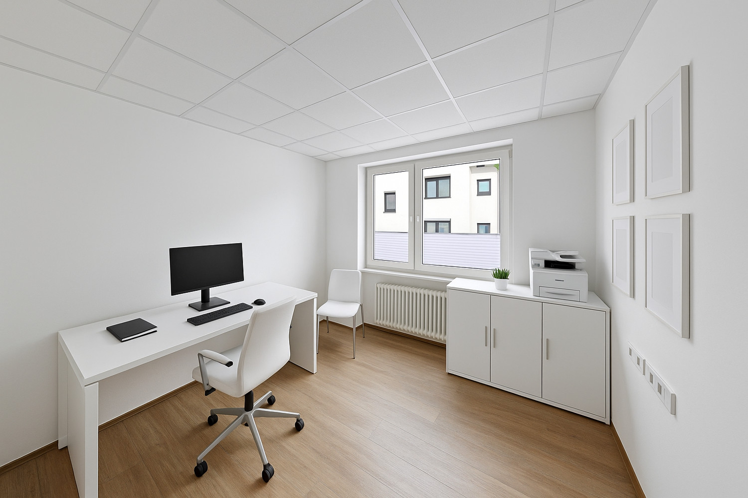 Büro eingerichtet
