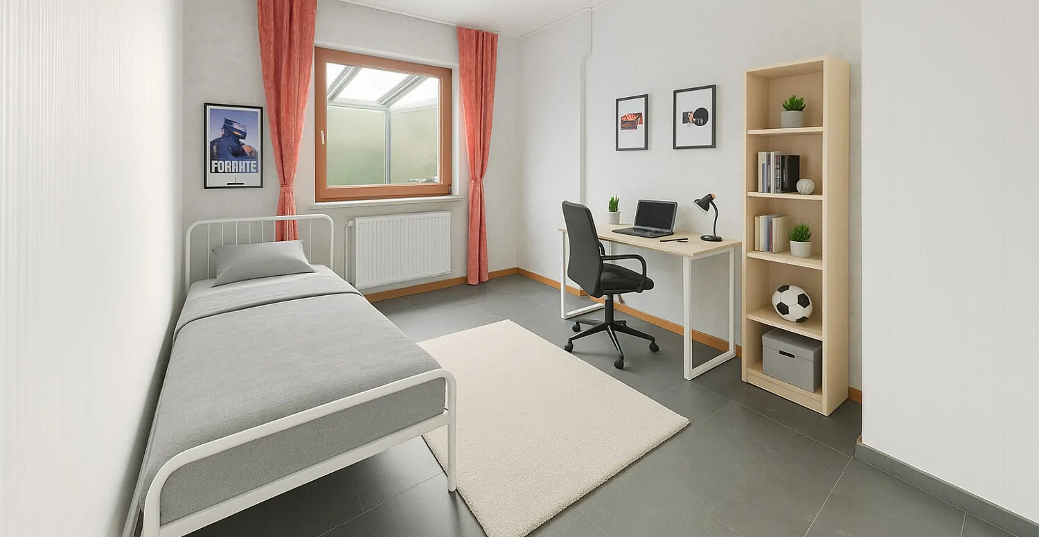 Kinderzimmer möbliert