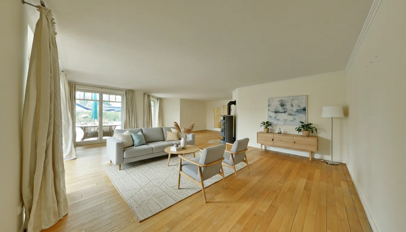 Wohnzimmer möbliert