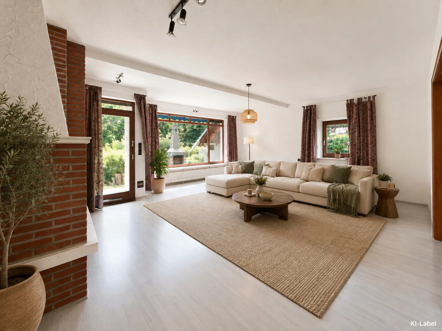 Wohnzimmer möbliert