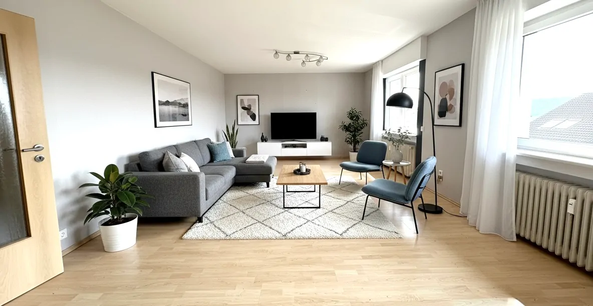 Wohnzimmer EG digital möbliert