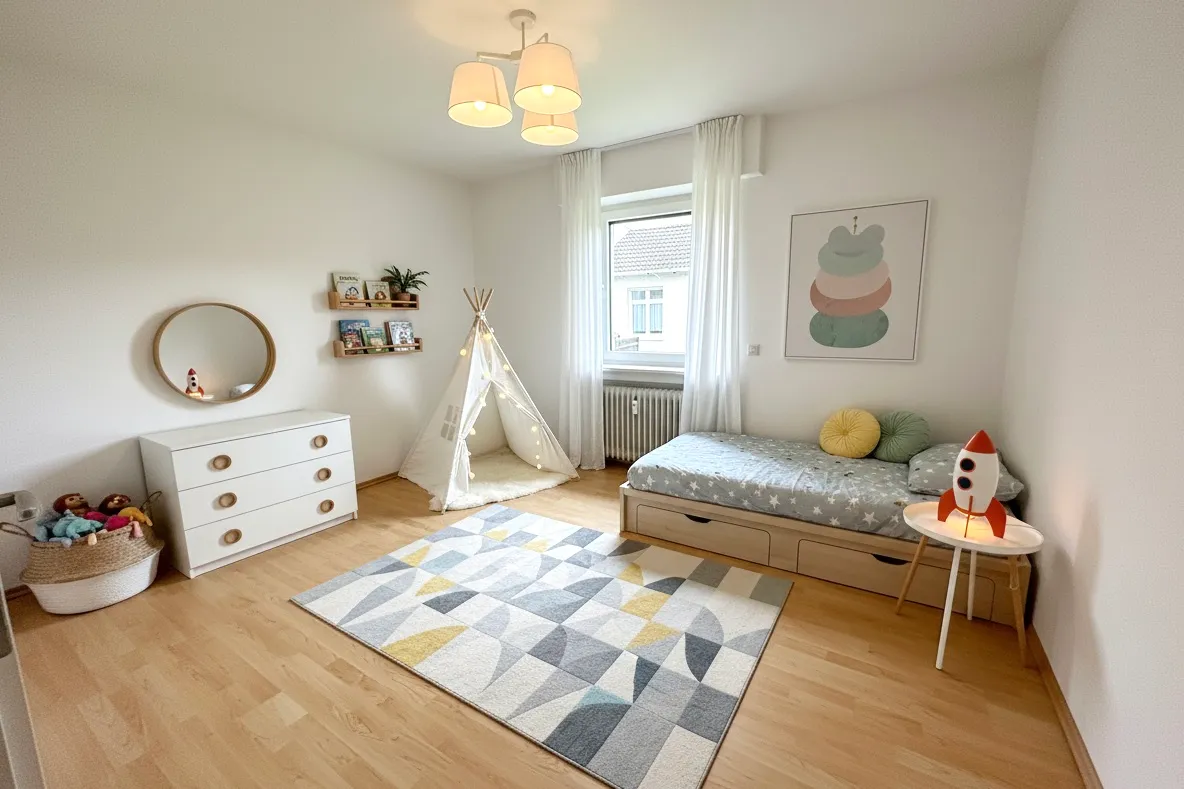 Kinderzimmer digital möbliert