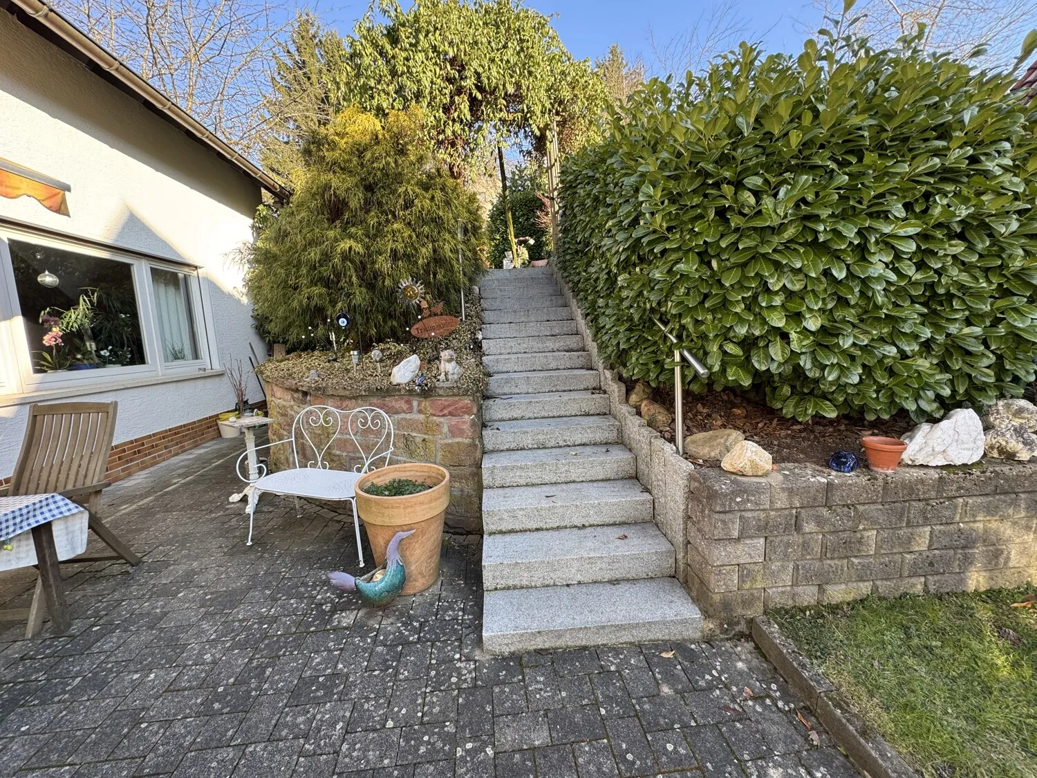 Treppe zum Garten