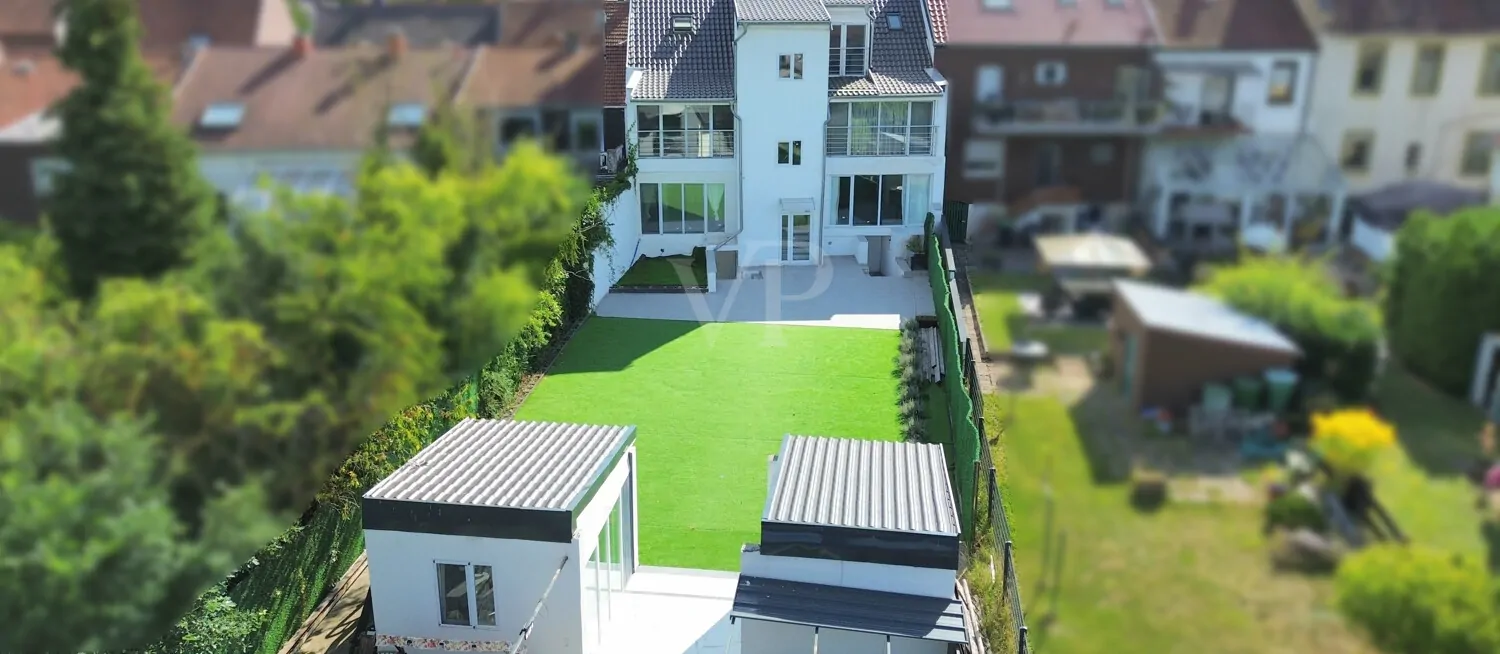 Rückansicht mit Garten