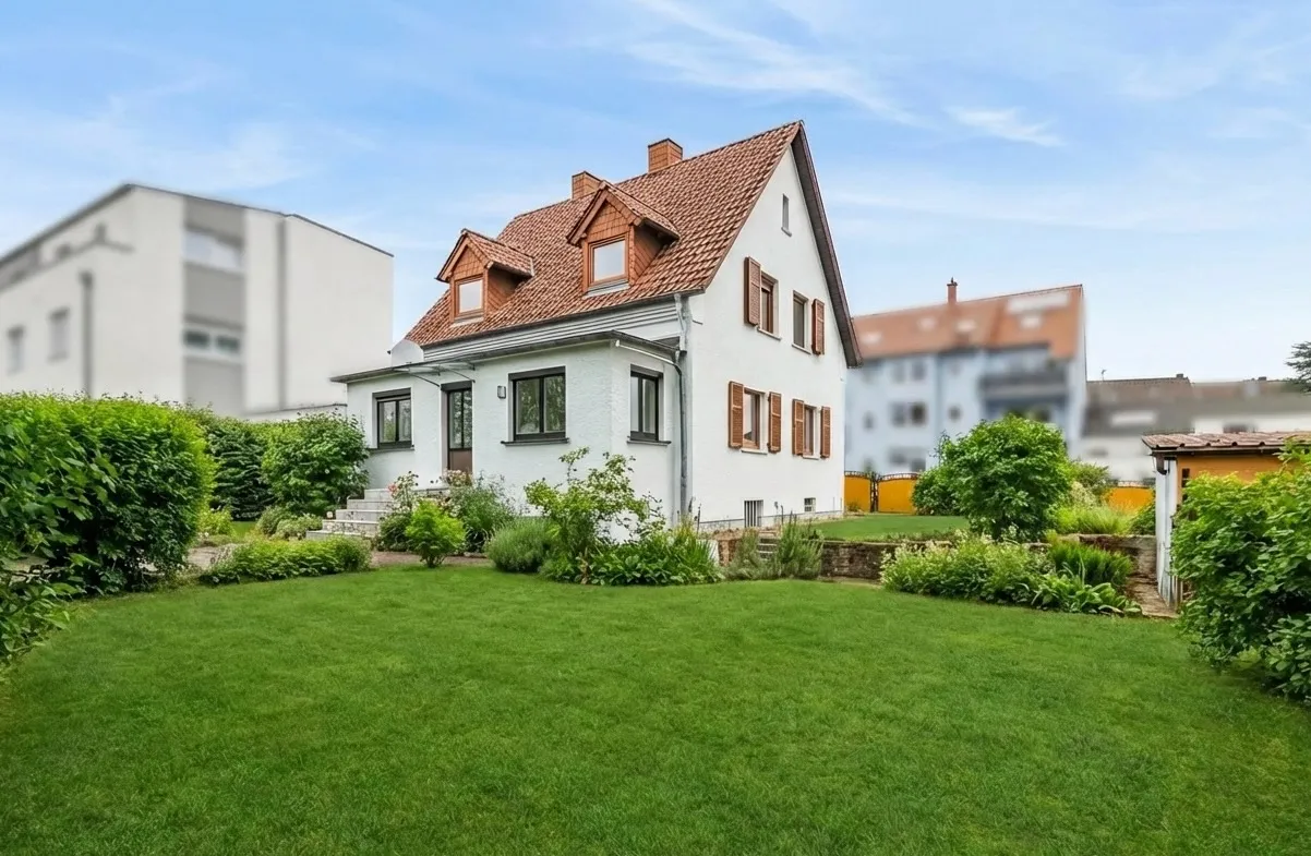 Rückseite mit Garten