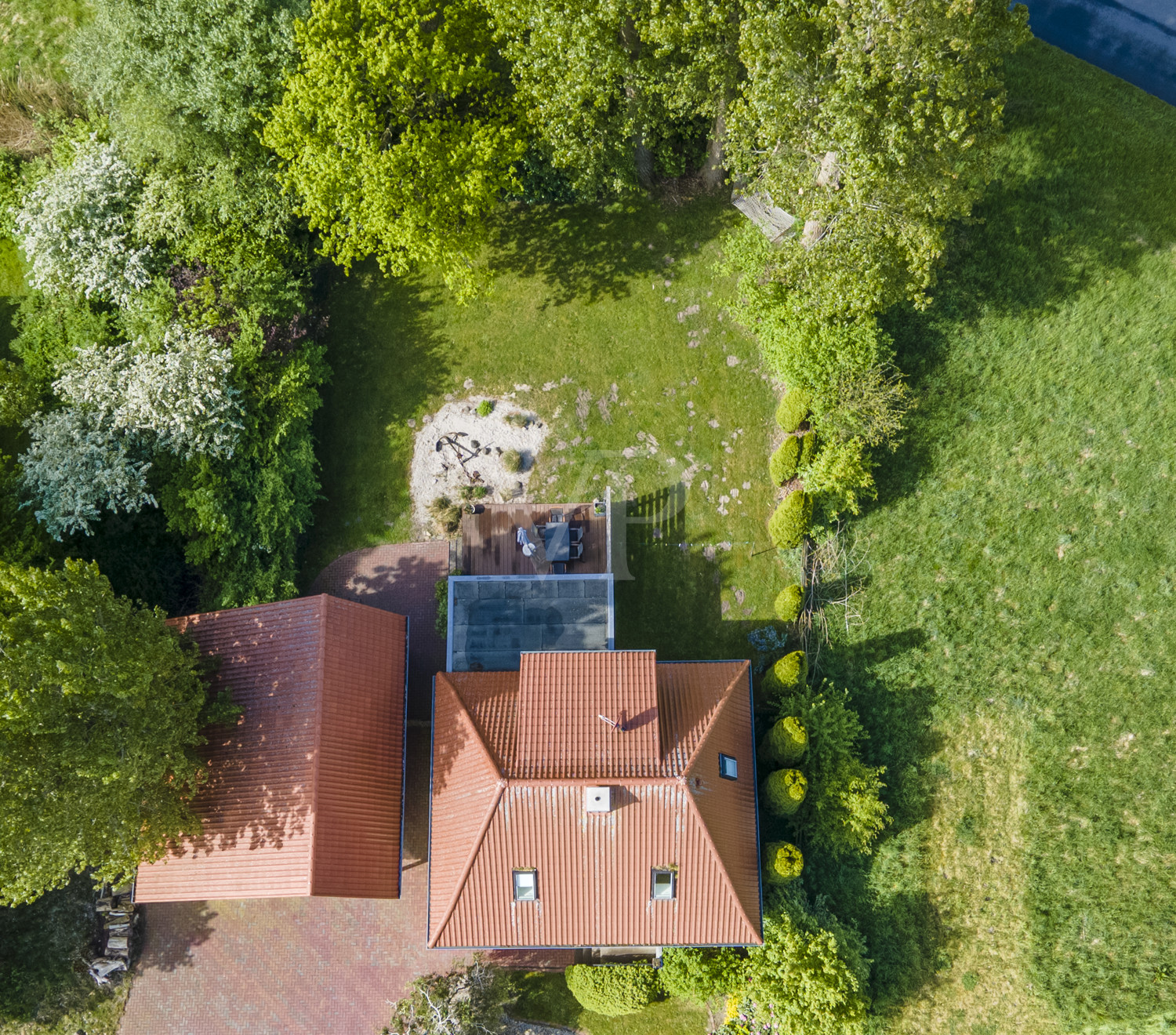 Blick auf das Grundstück
