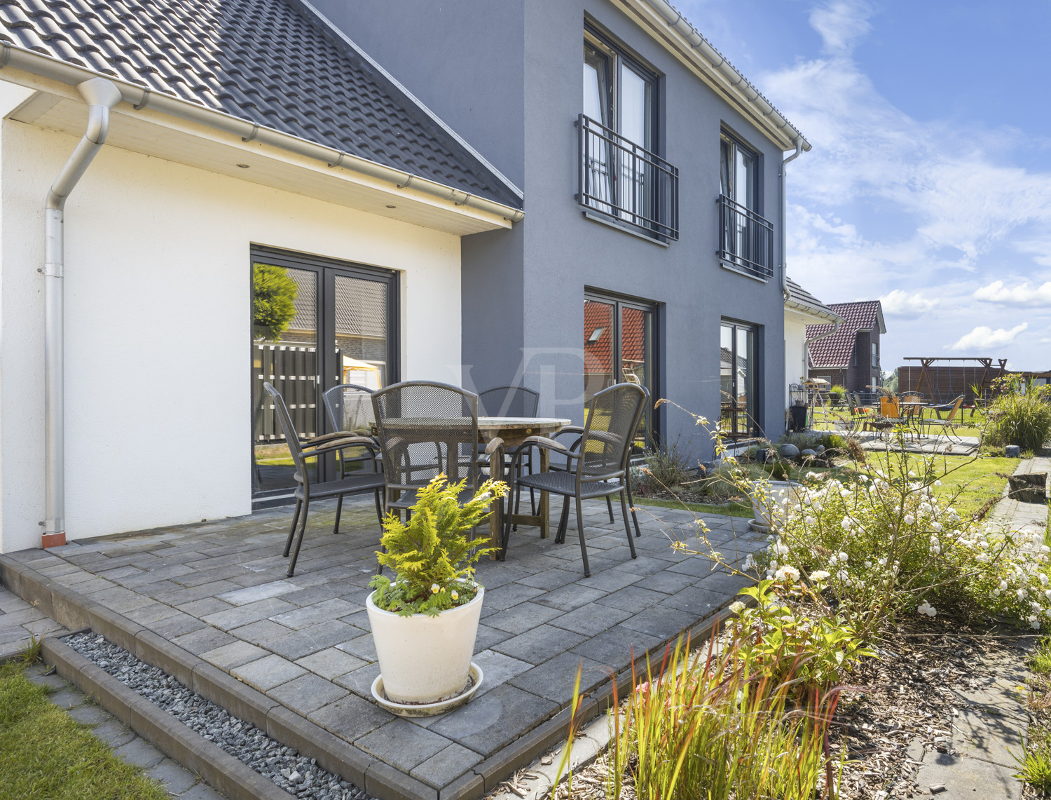 Der Terrassenbereich der Einliegerwohnung