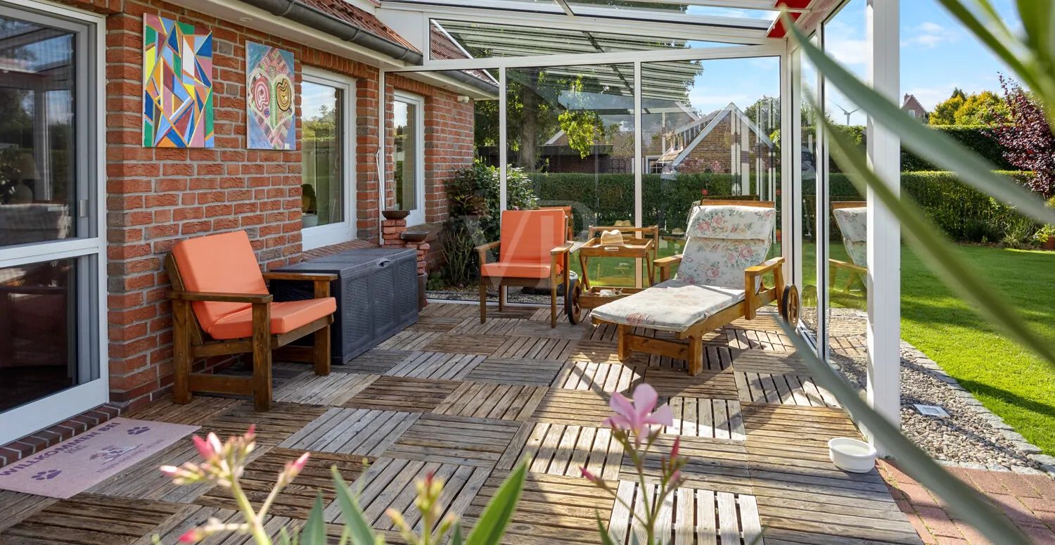 Überdachte Terrasse